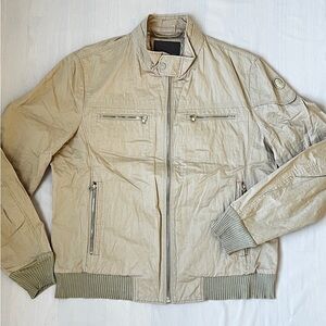 Men's Beige Bomber Jacket